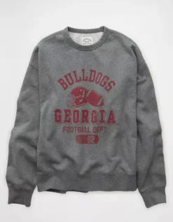 AE Georgia Bulldogs Graphic Sweatshirt Heather Gray -American Eagle Fashion 0188 2646 006 f