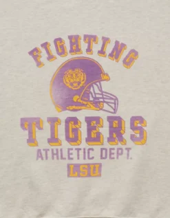 AE LSU Tigers Graphic Sweatshirt Heather Frost -American Eagle Fashion 0188 2646 062 d1