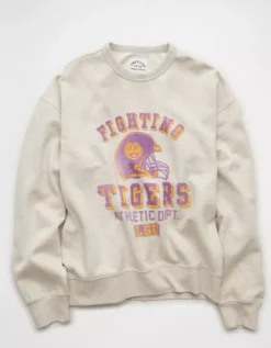 AE LSU Tigers Graphic Sweatshirt Heather Frost -American Eagle Fashion 0188 2646 062 f