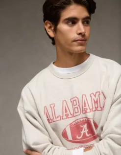 AE Alabama Crimson Tide Graphic Sweatshirt Oatmeal Heather -American Eagle Fashion 0188 2646 864 d2