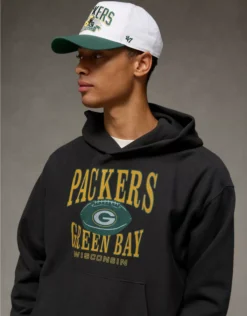 NFL Green Bay Packers Graphic Hoodie Black Charcoal