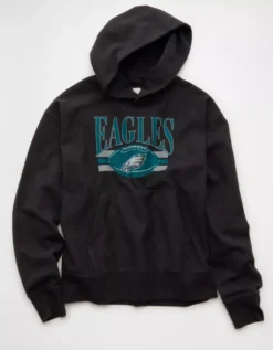 NFL Philadelphia Eagles Graphic Hoodie Washed Black -American Eagle Fashion 0188 2647 167 f