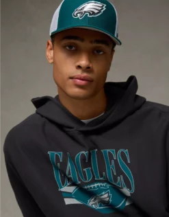 NFL Philadelphia Eagles Graphic Hoodie Washed Black