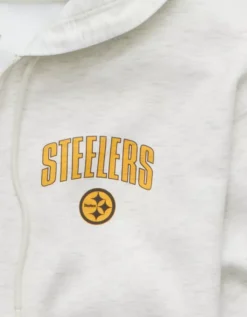 NFL Pittsburgh Steelers Graphic Zip-Up Hoodie Heather Frost -American Eagle Fashion 0188 2659 062 d1
