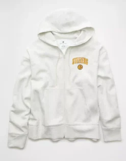 NFL Pittsburgh Steelers Graphic Zip-Up Hoodie Heather Frost -American Eagle Fashion 0188 2659 062 f