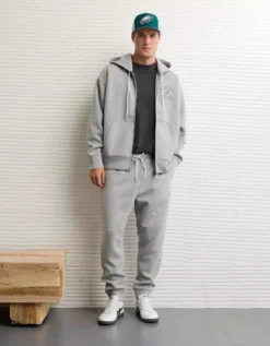 NFL Philadelphia Eagles Graphic Zip-Up Hoodie Gray Heather -American Eagle Fashion 0188 2659 069 os