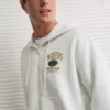 NFL Green Bay Packers Graphic Zip-Up Hoodie Frosty Cream