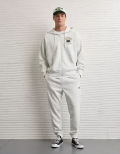 NFL Green Bay Packers Graphic Zip-Up Hoodie Frosty Cream -American Eagle Fashion 0188 2659 102 os