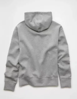 AE 24/7 Michigan Wolverines Graphic Hoodie Medium Heather Gray -American Eagle Fashion 0188 2660 012 b