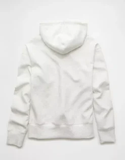 AE 24/7 Wisconsin Badgers Graphic Hoodie Heather Frost -American Eagle Fashion 0188 2660 062 b