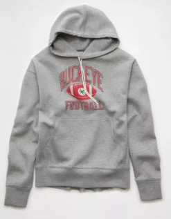 AE 24/7 Ohio State Buckeyes Graphic Hoodie Heather Gray -American Eagle Fashion 0188 2664 006 f