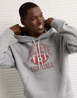 AE 24/7 Ohio State Buckeyes Graphic Hoodie Heather Gray