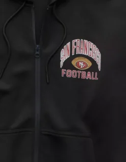 NFL San Francisco 49ers Graphic Zip-Up Hoodie Washed Black -American Eagle Fashion 0188 2711 167 d1