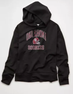 AE 24/7 Oklahoma Sooners University Graphic Hoodie Washed Black -American Eagle Fashion 0188 2714 167 f