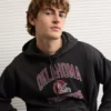 AE 24/7 Oklahoma Sooners University Graphic Hoodie Washed Black