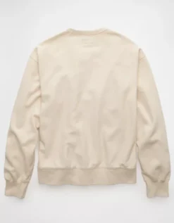 AE Laidback Luxe Heavyweight Sweatshirt Cream -American Eagle Fashion 0191 2724 106 b