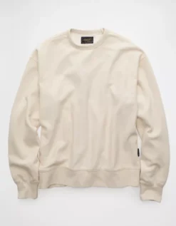 AE Laidback Luxe Heavyweight Sweatshirt Cream -American Eagle Fashion 0191 2724 106 f