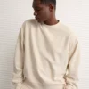 AE Laidback Luxe Heavyweight Sweatshirt Cream