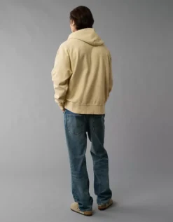 AE Laidback Luxe Heavyweight Hoodie Yellow -American Eagle Fashion 0193 2442 700 ob