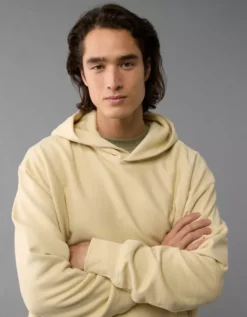 AE Laidback Luxe Heavyweight Hoodie Yellow -American Eagle Fashion 0193 2442 700 os