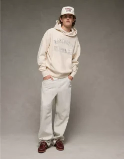 AE Heavyweight Destination Graphic Hoodie Cream