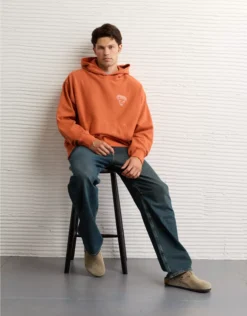 AE Halloween Graphic Hoodie Orange Spice