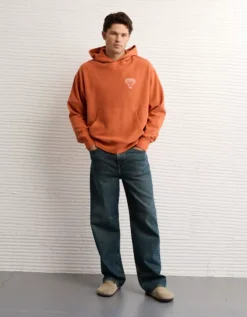 AE Halloween Graphic Hoodie Orange Spice -American Eagle Fashion 0193 2661 819 os