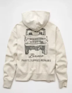AE Ford Bronco Graphic Hoodie Oatmeal Heather -American Eagle Fashion 0193 2667 864 b