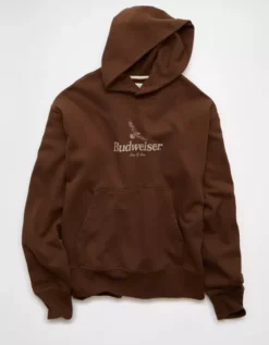 AE Budweiser Graphic Hoodie Brown -American Eagle Fashion 0193 2669 200 f