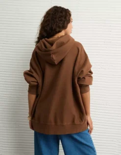 AE Laidback Luxe Heavyweight Hoodie Koko Brown -American Eagle Fashion 0193 2720 214 d2