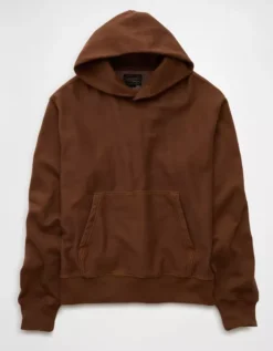 AE Laidback Luxe Heavyweight Hoodie Koko Brown -American Eagle Fashion 0193 2720 214 f