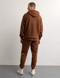 AE Laidback Luxe Heavyweight Hoodie Koko Brown -American Eagle Fashion 0193 2720 214 ob