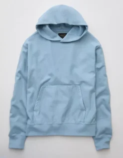 AE Laidback Luxe Heavyweight Hoodie Light Blue -American Eagle Fashion 0193 2720 401 f