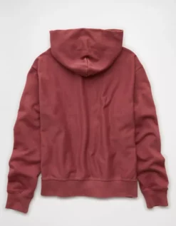 AE Laidback Luxe Heavyweight Hoodie Faded Red -American Eagle Fashion 0193 2720 620 b