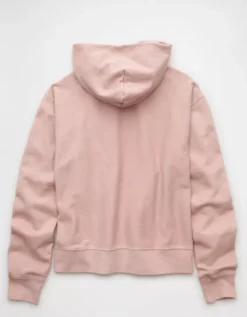 AE Laidback Luxe Heavyweight Hoodie Dusty Pink -American Eagle Fashion 0193 2720 654 b