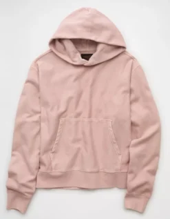 AE Laidback Luxe Heavyweight Hoodie Dusty Pink -American Eagle Fashion 0193 2720 654 f