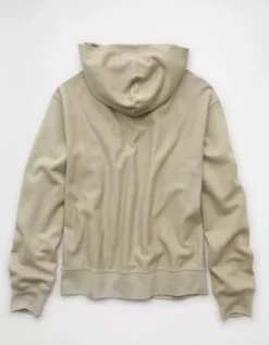 AE Laidback Luxe Heavyweight Graphic Hoodie Faded Olive -American Eagle Fashion 0193 2721 341 b