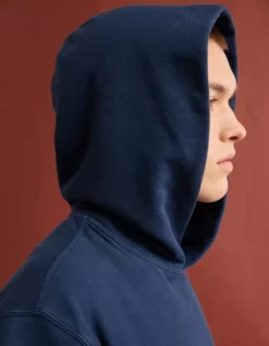 AE Laidback Luxe Heavyweight Graphic Hoodie Navy -American Eagle Fashion 0193 2721 410 l2