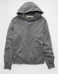 AE Laidback Luxe Heavyweight Hoodie Charcoal Heather -American Eagle Fashion 0193 2722 027 f