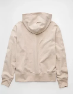 AE Laidback Luxe Heavyweight Hoodie Oatmeal Heather -American Eagle Fashion 0193 2722 864 b