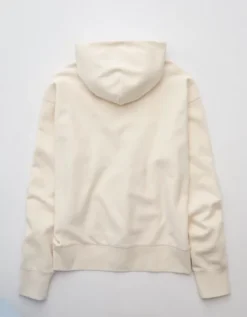 AE Laidback Luxe Heavyweight Graphic Hoodie Cream -American Eagle Fashion 0193 2723 106 b