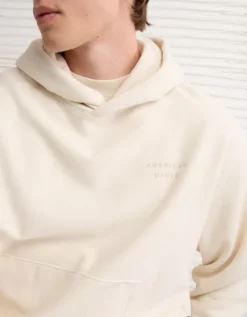 AE Laidback Luxe Heavyweight Graphic Hoodie Cream -American Eagle Fashion 0193 2723 106 d2