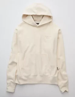 AE Laidback Luxe Heavyweight Graphic Hoodie Cream -American Eagle Fashion 0193 2723 106 f