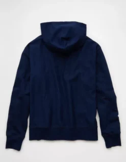 AE Heavyweight Terry Indigo Hoodie Dark Indigo -American Eagle Fashion 0193 2725 738 b