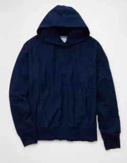 AE Heavyweight Terry Indigo Hoodie Dark Indigo -American Eagle Fashion 0193 2725 738 f
