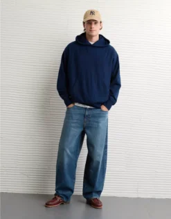 AE Heavyweight Terry Indigo Hoodie Dark Indigo