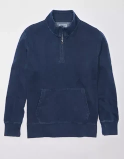 AE Super Soft Quarter-Zip Sweatshirt -American Eagle Fashion 0195 2076 410 f