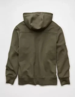 AE 24/7 Hoodie Camper Green -American Eagle Fashion 0195 2444 315 b