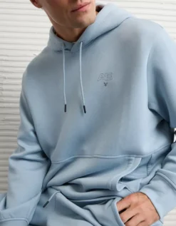 AE 24/7 Hoodie Blue Powder -American Eagle Fashion 0195 2444 431 d2