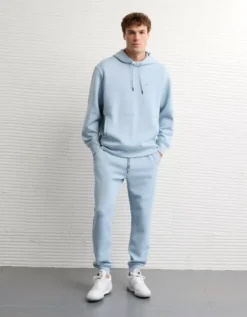 AE 24/7 Hoodie Blue Powder -American Eagle Fashion 0195 2444 431 os